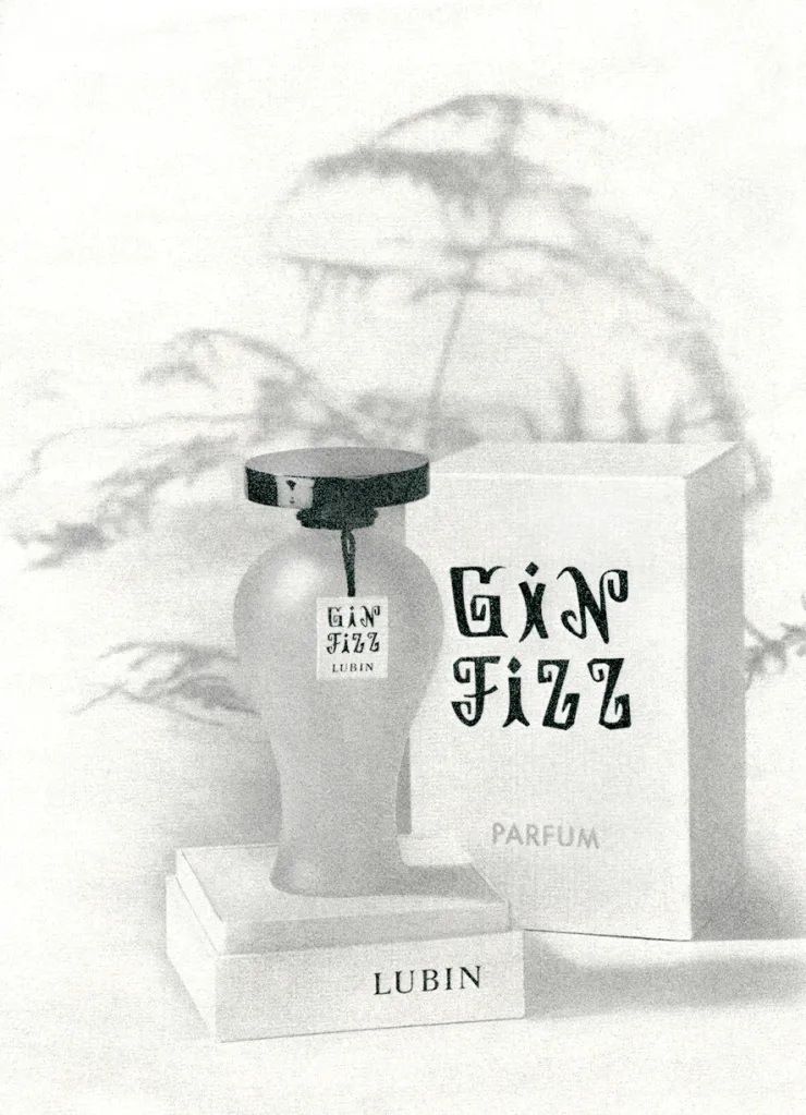 ancien flacon parfum Gin fizz LUBIN